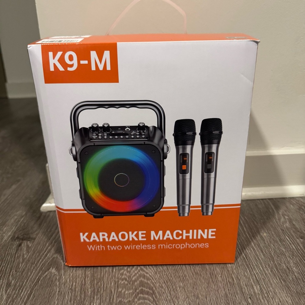 Karaoke Machine/ Portable Bluetooth Speaker CYY Black NIB